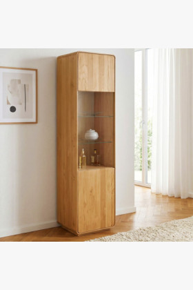 Masívna vitrína Avalon 1-dverová dub natural